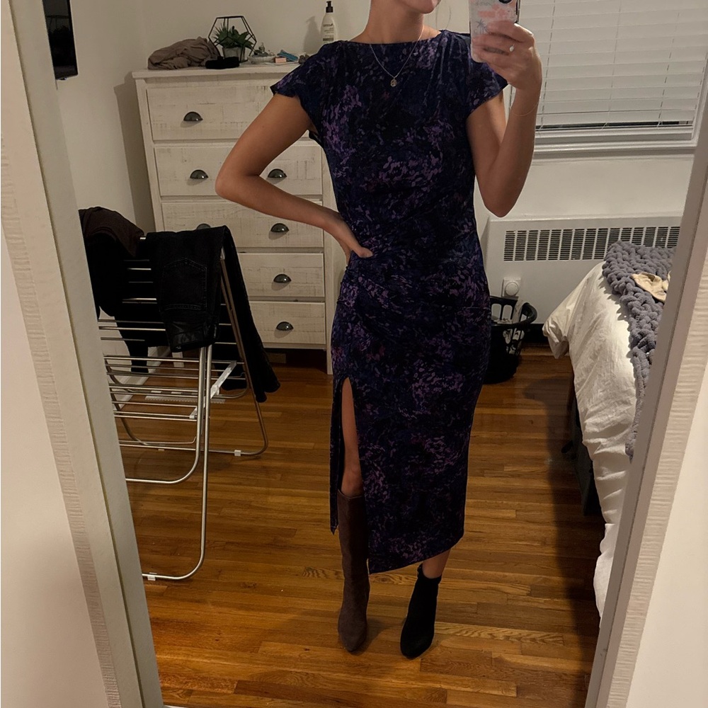 Aqua Purple and Black Dress
